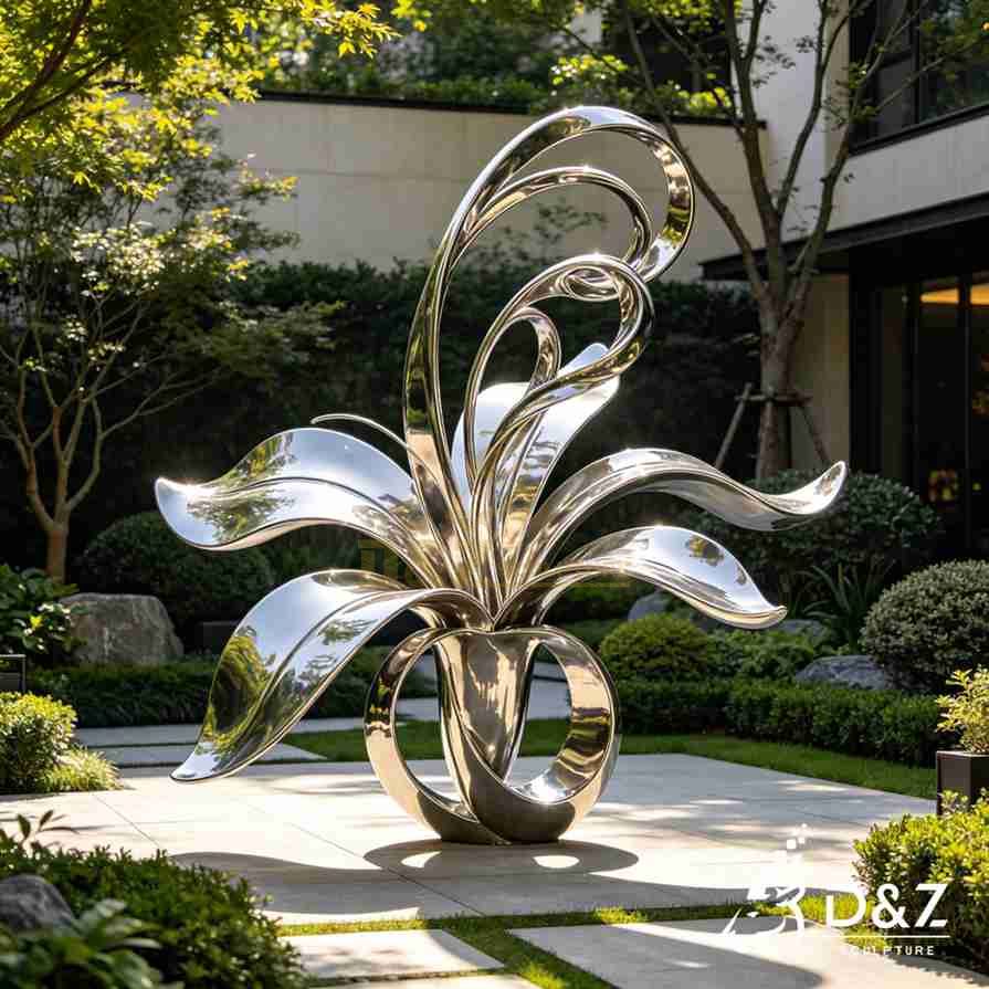 Large Metal Orchid Sculpture 5