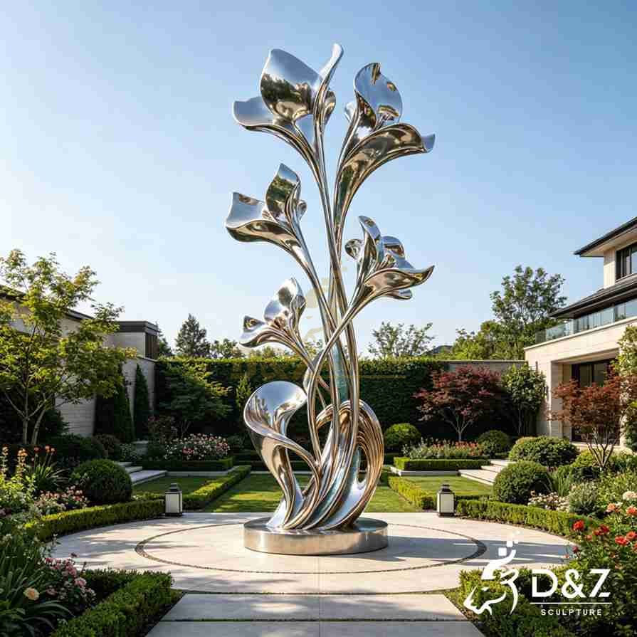 Large Metal Orchid Sculpture 6