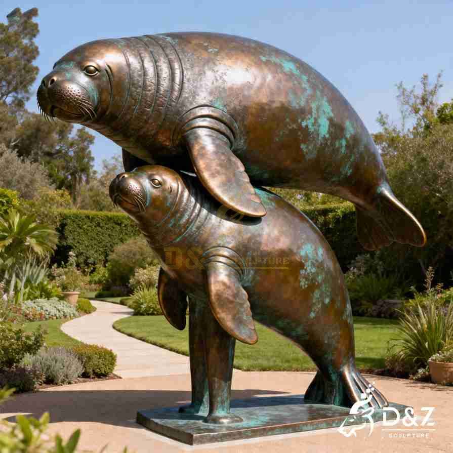 Manatee Garden Statue 6