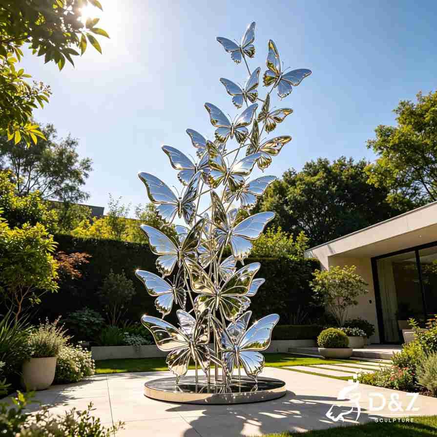 Metal Butterfly Garden Sculpture 4