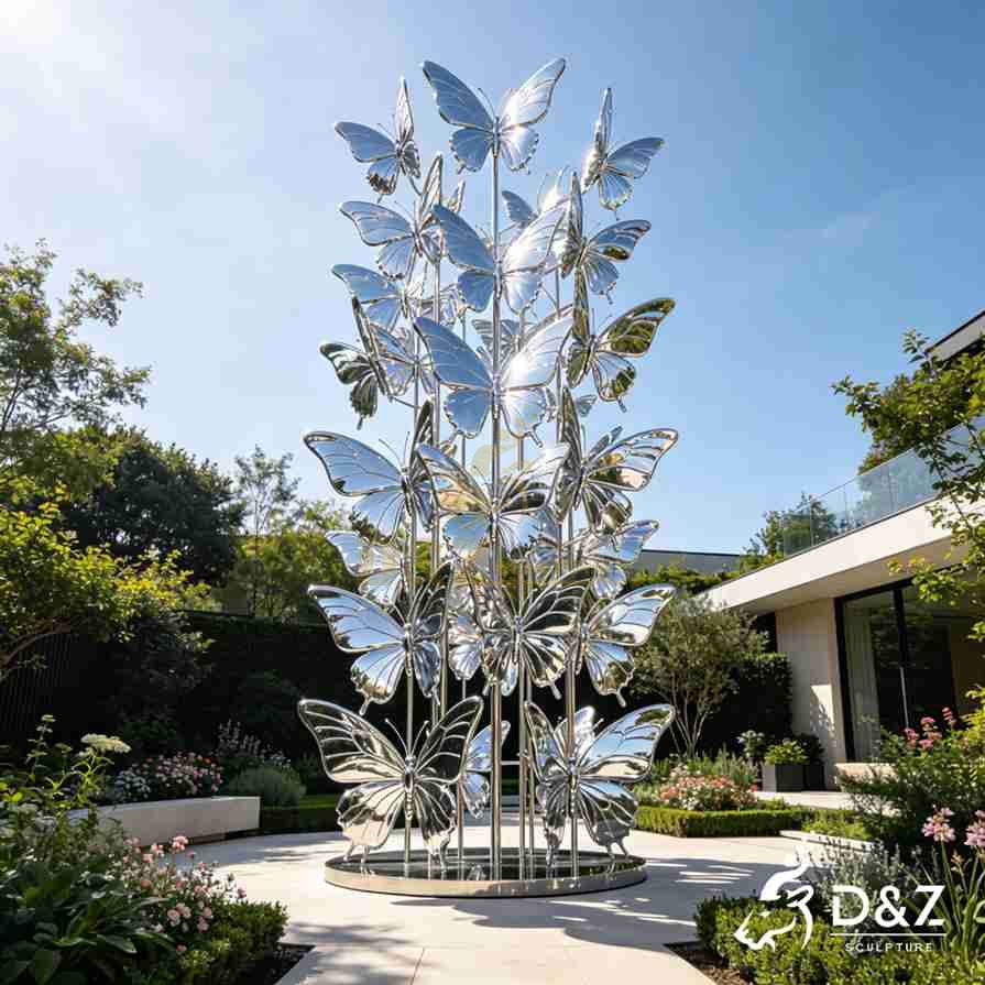 Metal Butterfly Garden Sculpture 6