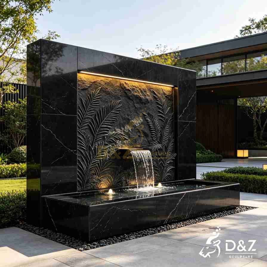 Black Marble Wall Fountain 5