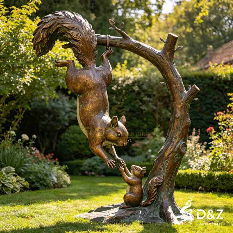 20-6 Large Bronze Animal Garden Statues: Classic Outdoor Decor