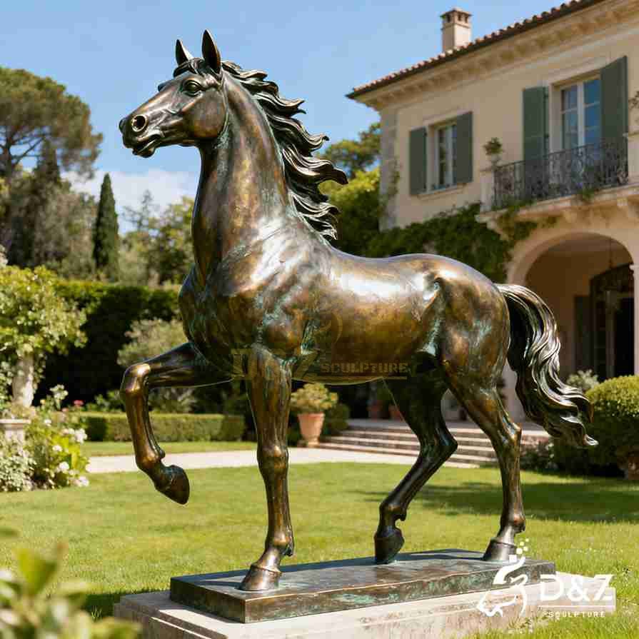 20-7 Large Bronze Animal Garden Statues: Classic Outdoor Decor