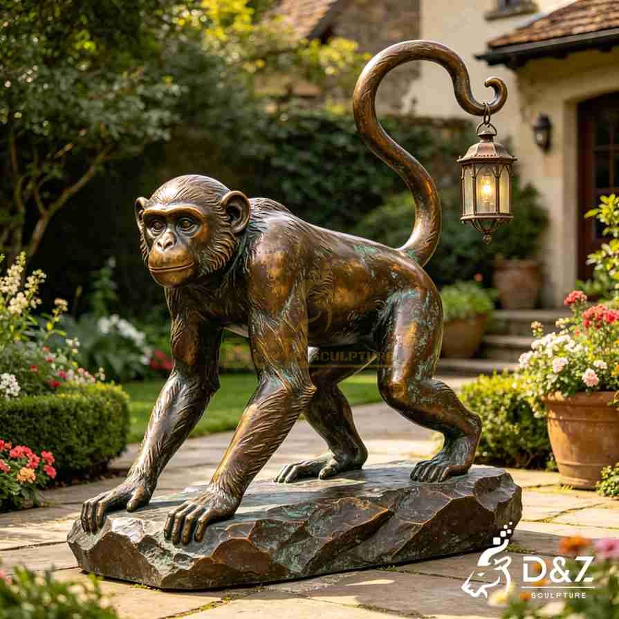20-12 Large Bronze Animal Garden Statues: Classic Outdoor Decor