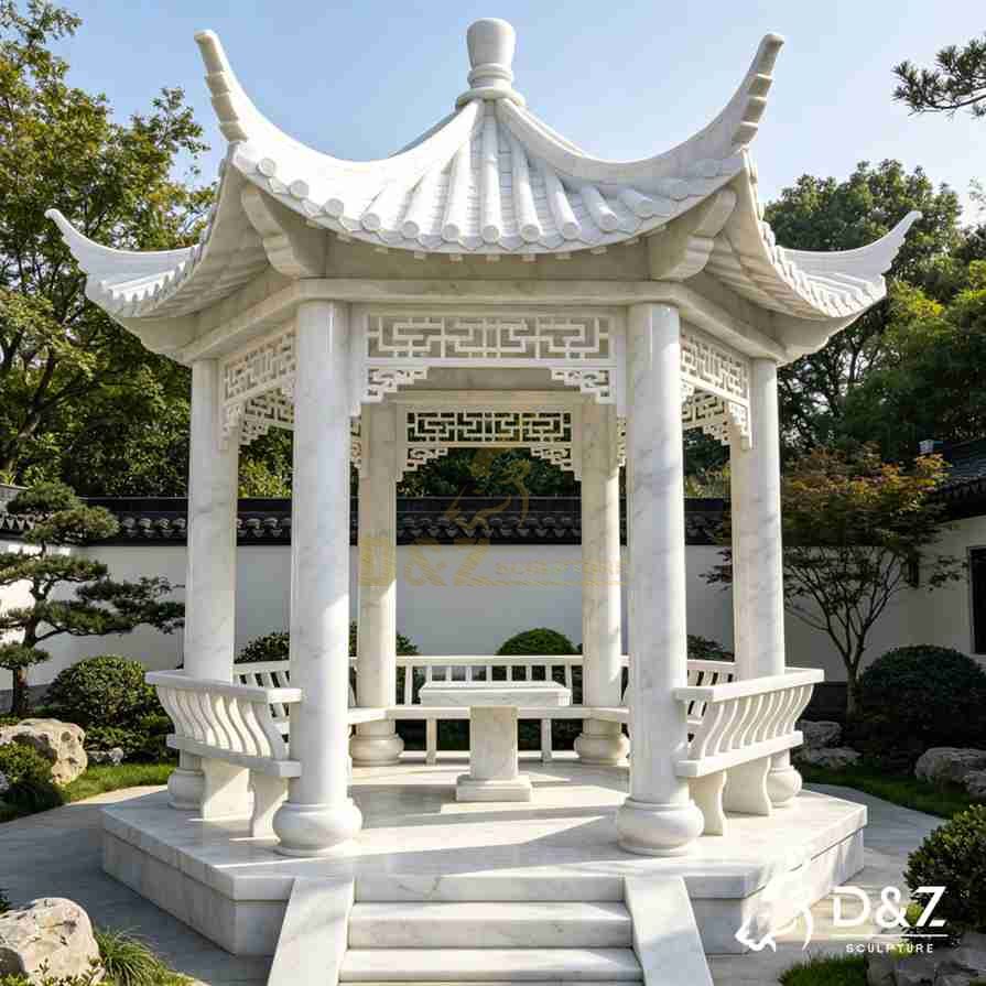 Marble Chinese Style Gazebo 5