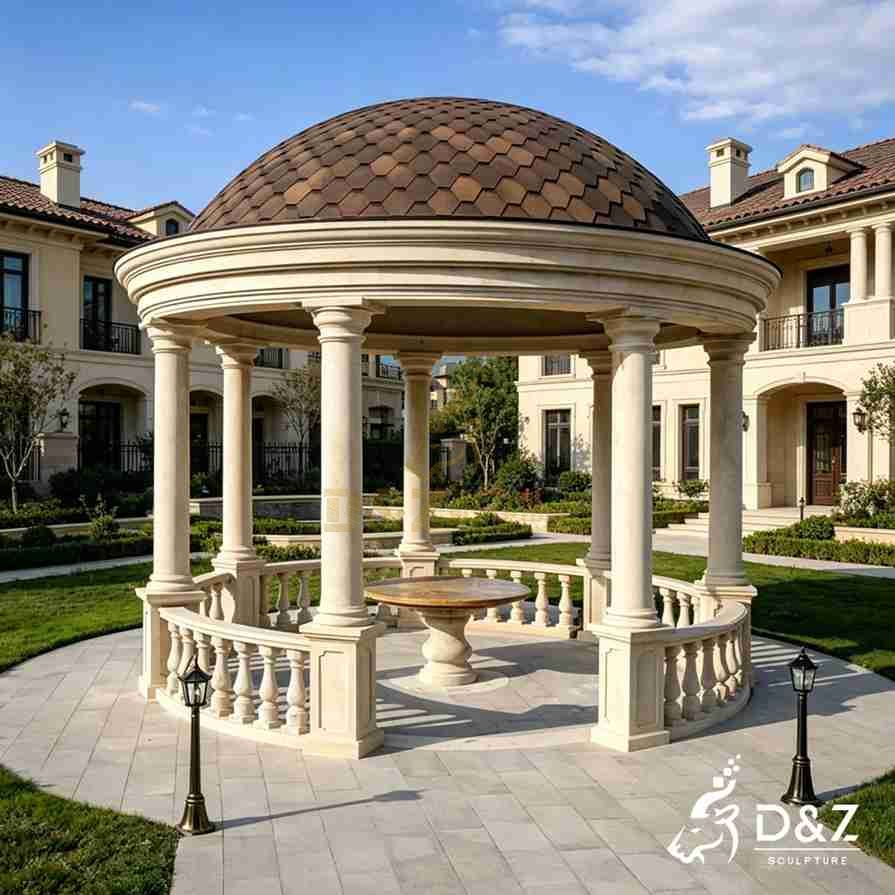 Large Marble Dome Gazebo 3
