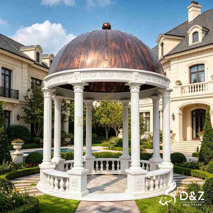 Large Marble Dome Gazebo 4