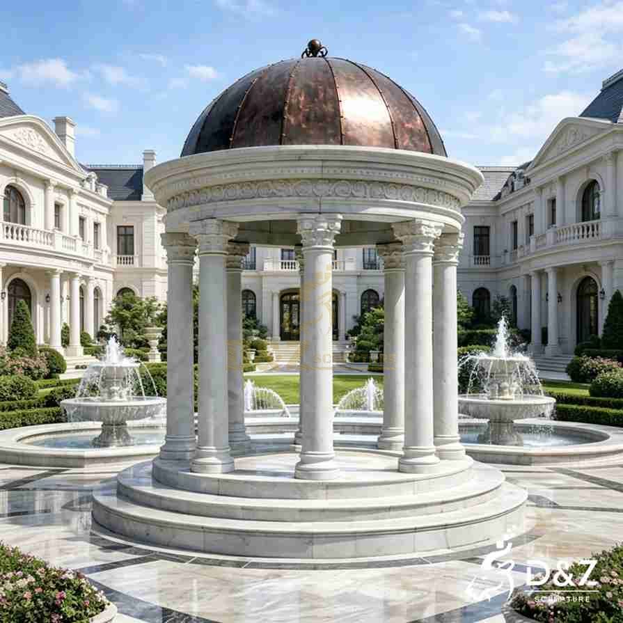 Large Marble Dome Gazebo 5
