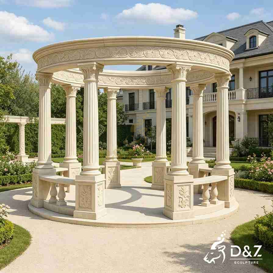 White Marble Pergola 6