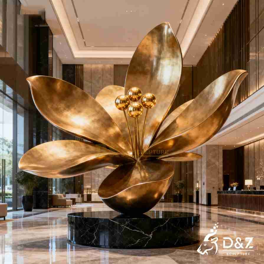 Large Metal Flower Sculpture 2
