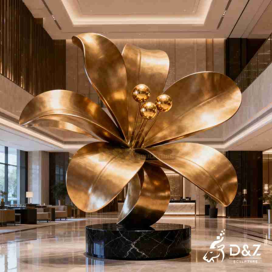 Large Metal Flower Sculpture 3