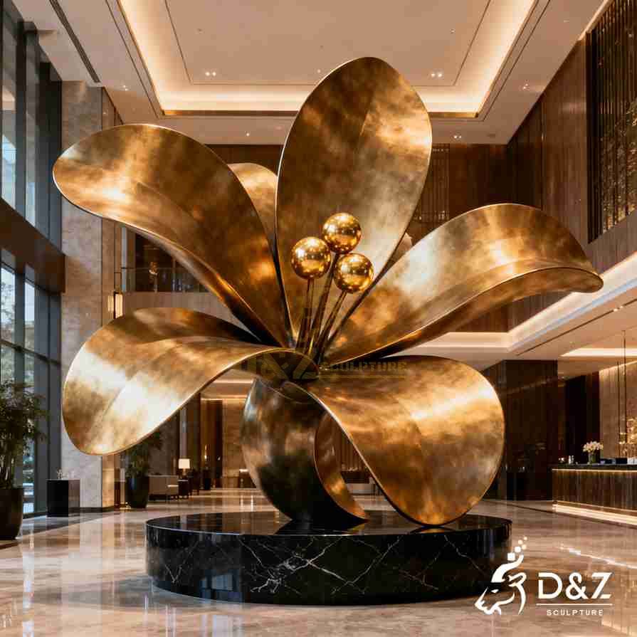 Large Metal Flower Sculpture 5