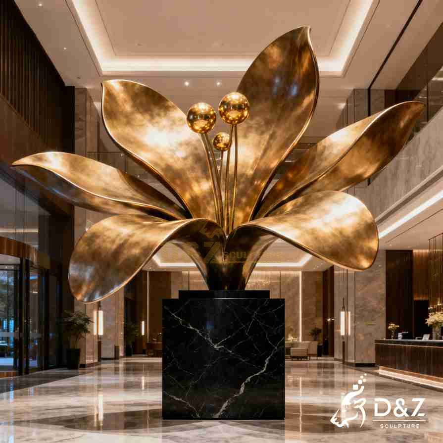 Large Metal Flower Sculpture 6