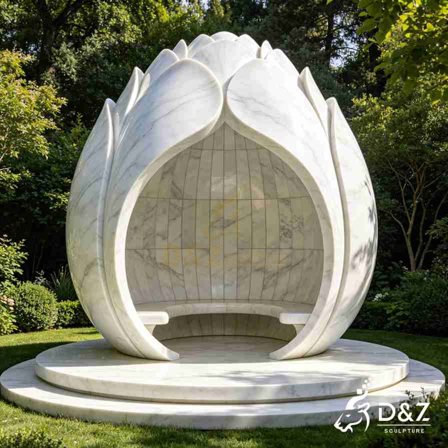 Marble Semi Enclosed Gazebo 6