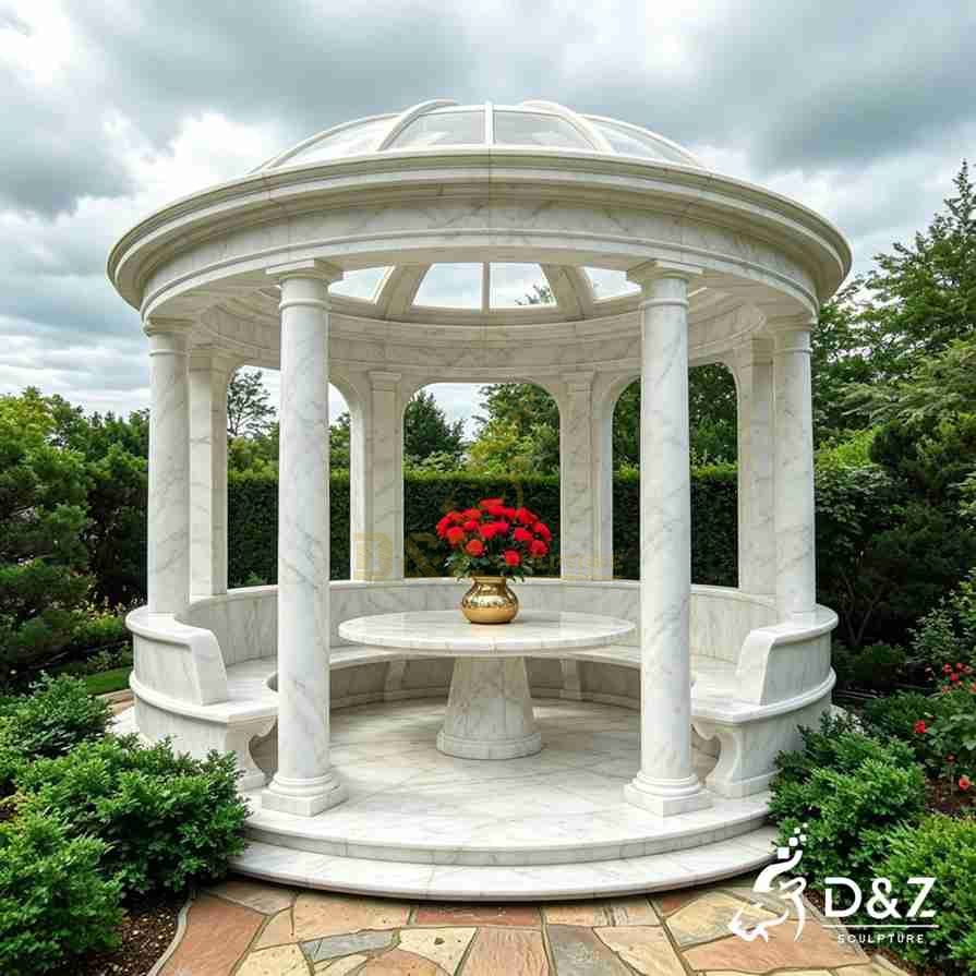 15-4 High-End White Marble Gazebo Designs | Styles Guide