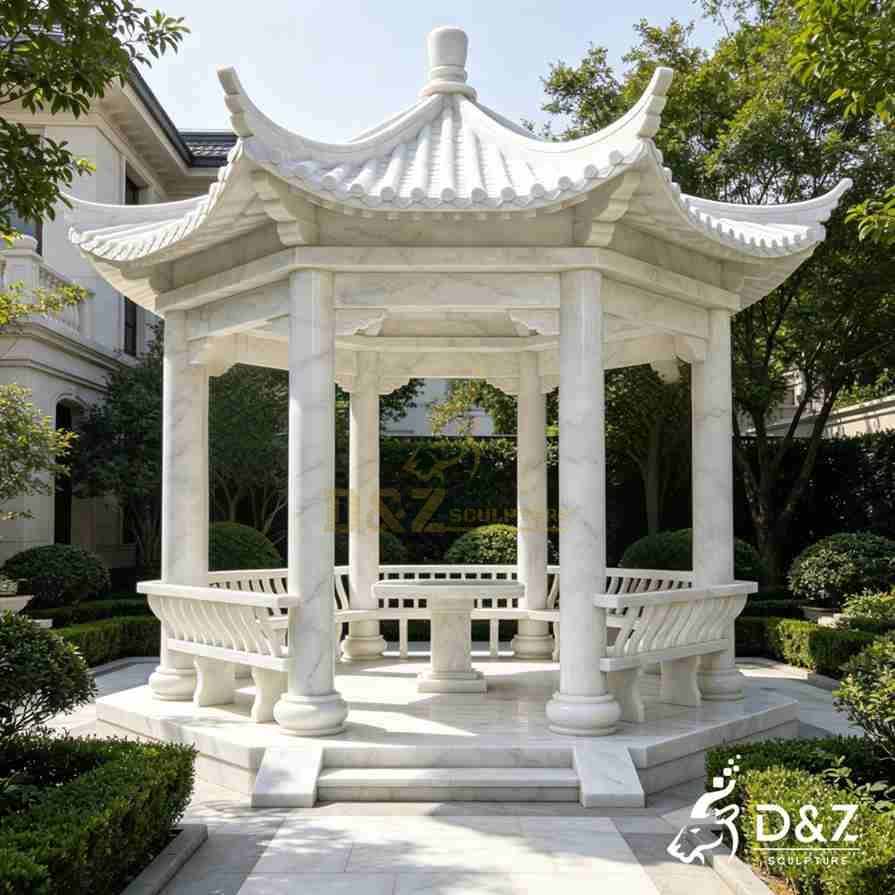 15-5 High-End White Marble Gazebo Designs | Styles Guide