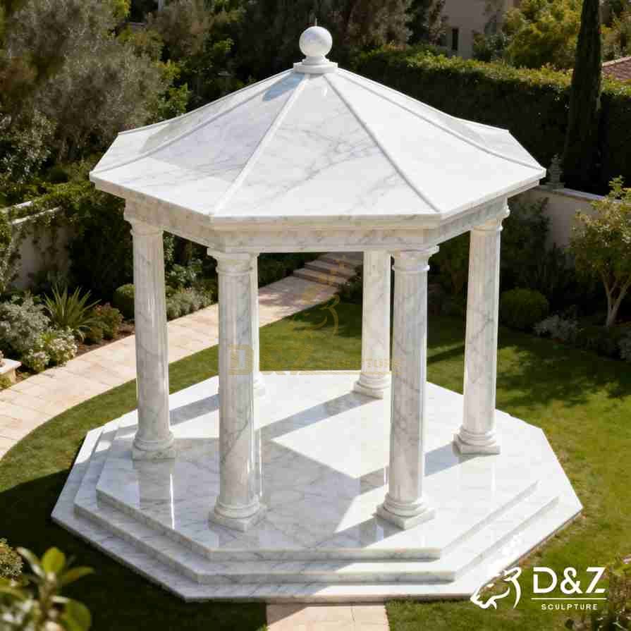 15-7 High-End White Marble Gazebo Designs | Styles Guide