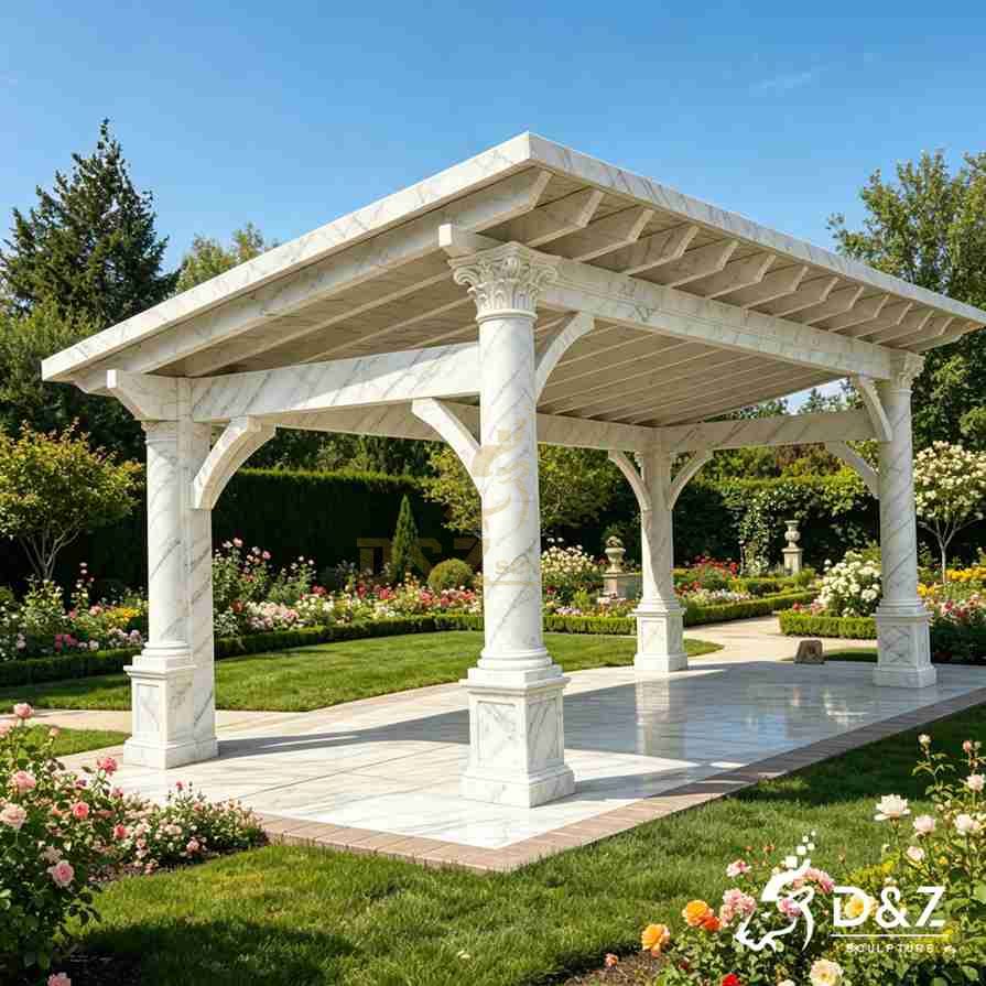 15-9 High-End White Marble Gazebo Designs | Styles Guide