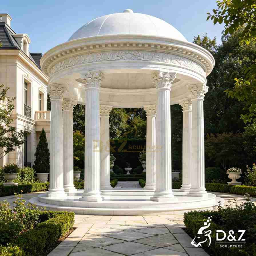 15-10 High-End White Marble Gazebo Designs | Styles Guide