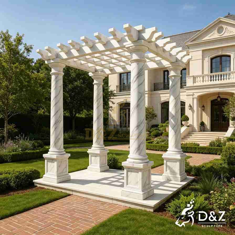 15-15 High-End White Marble Gazebo Designs | Styles Guide