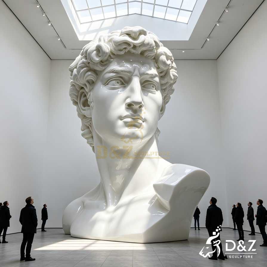 Head bust of David statue 3