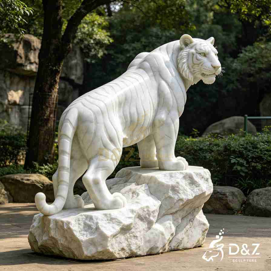 Life size white tiger statues for sale 2 Life size white tiger statues for sale 2
