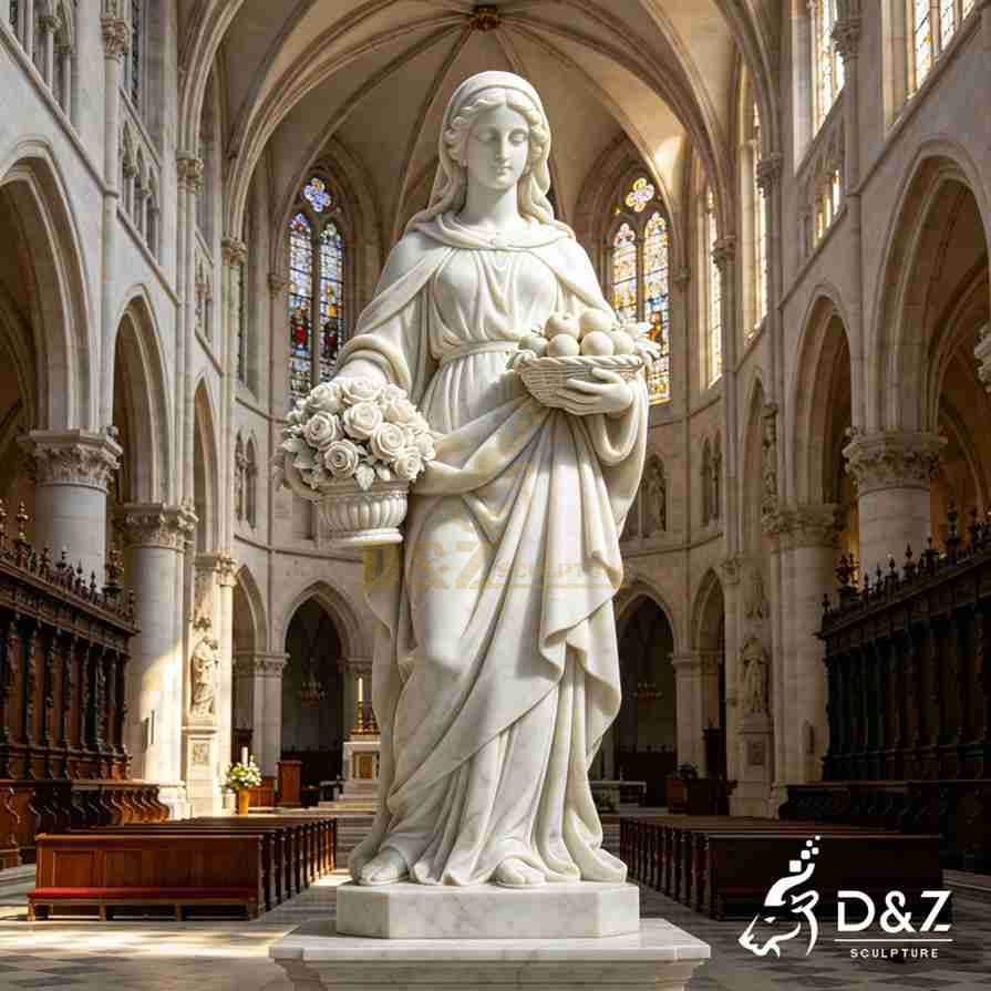 Large marble St Dorothy statue 1 Large marble St Dorothy statue 1