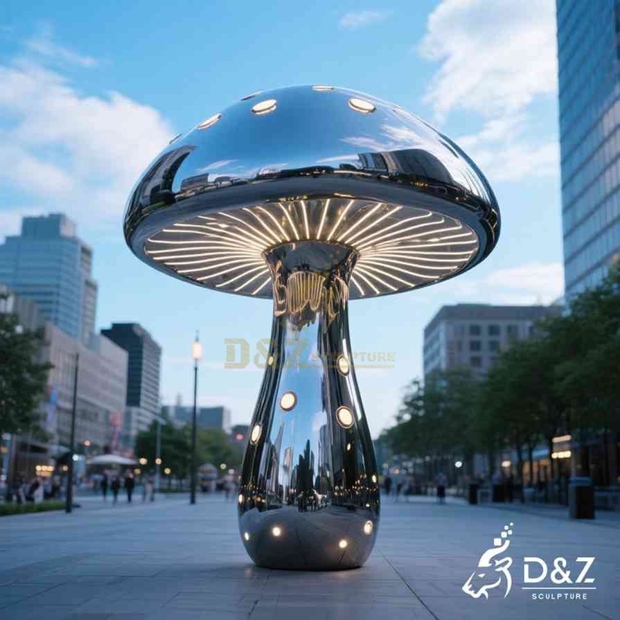 Metal Mushroom Garden Sculptures 4