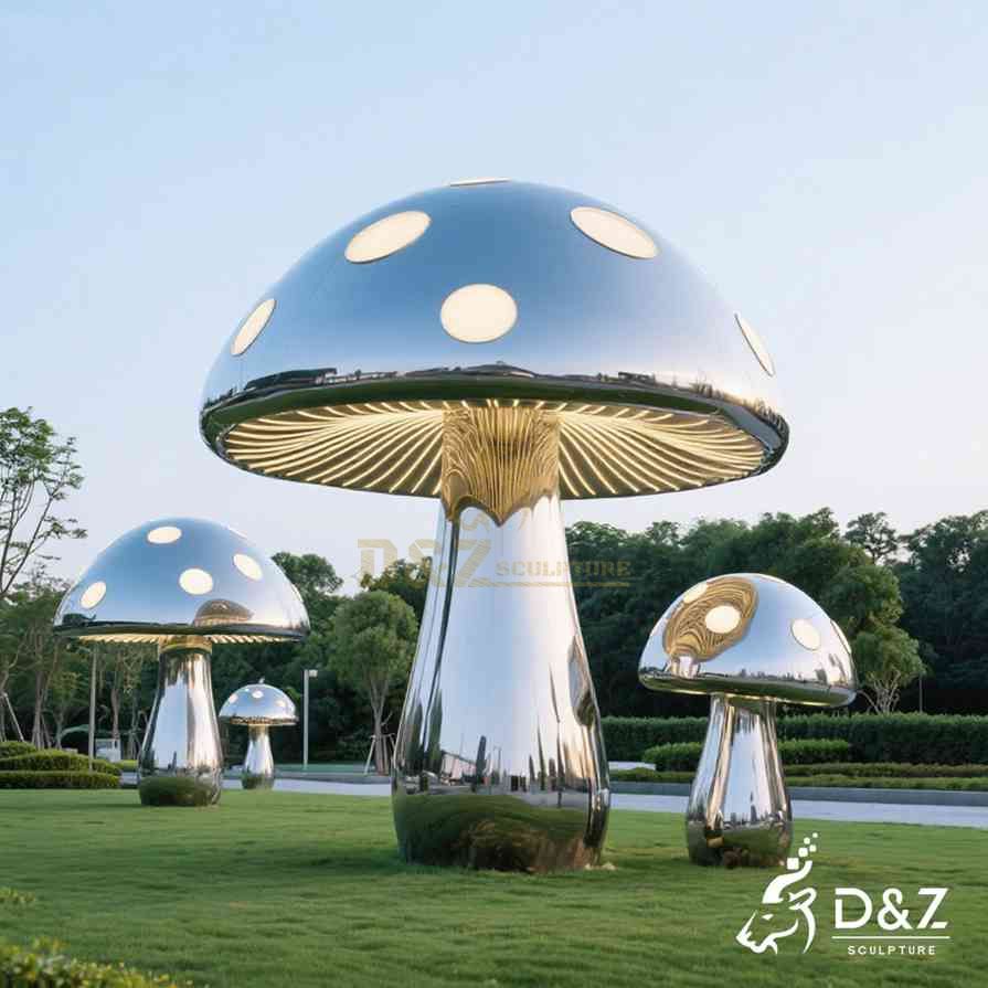 Metal Mushroom Garden Sculptures 6