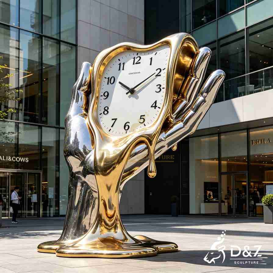Melting Clock Sculpture 1