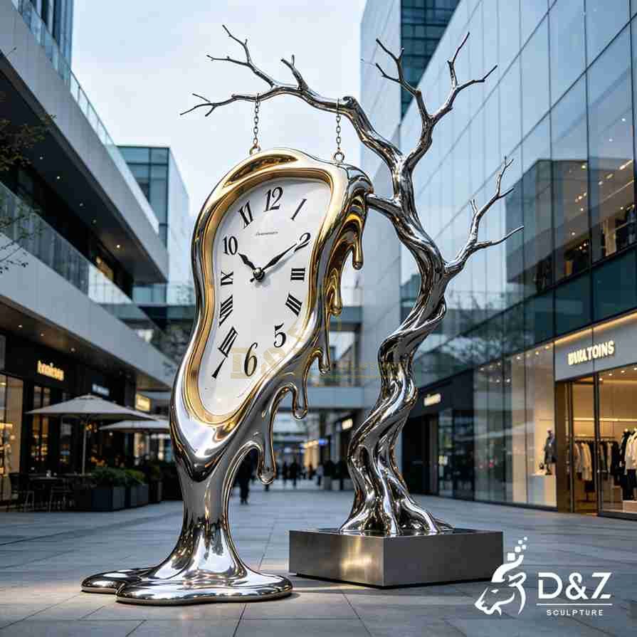 Melting Clock Sculpture 5