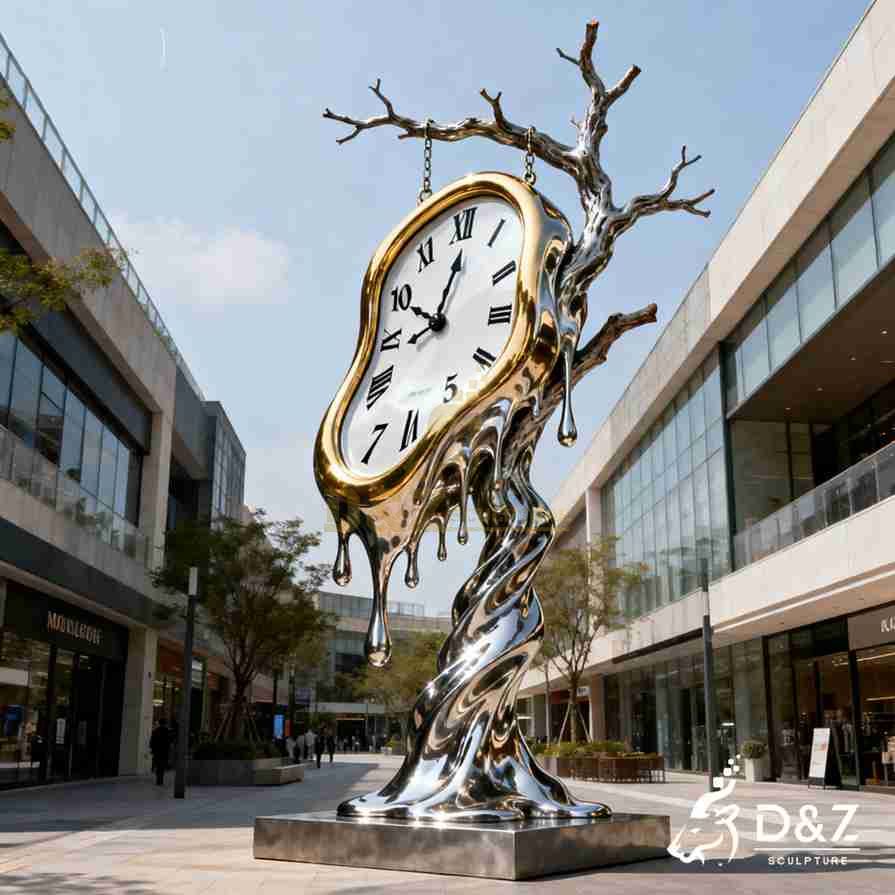 Melting Clock Sculpture 6