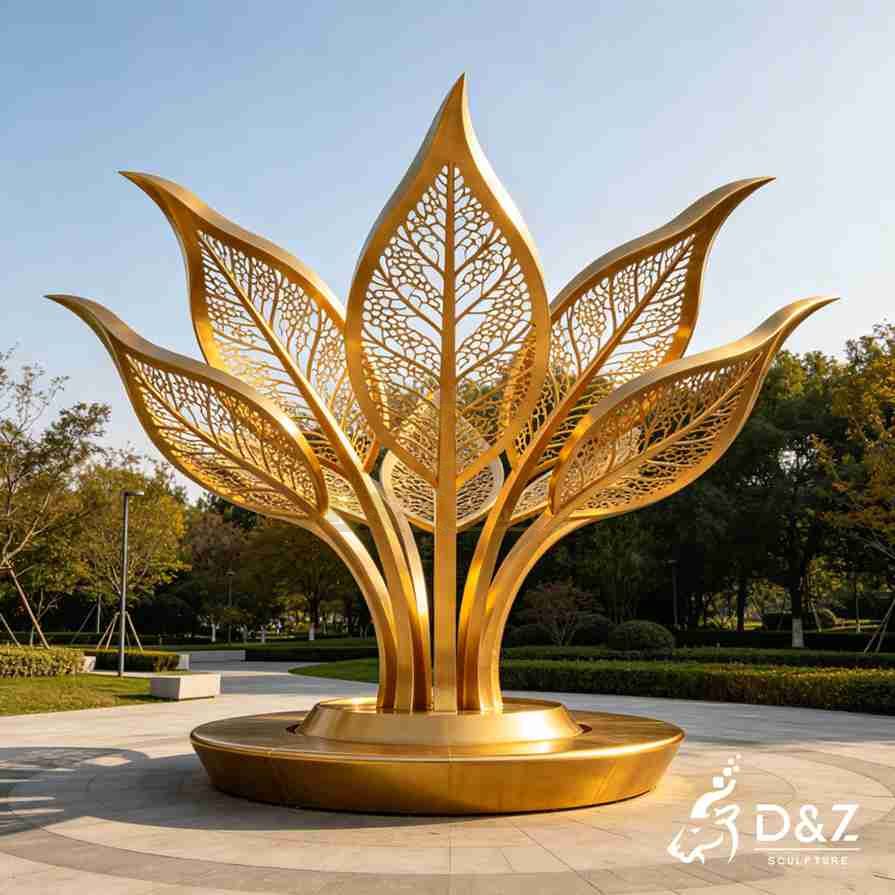 Metal Palm Leaf Sculpture 6