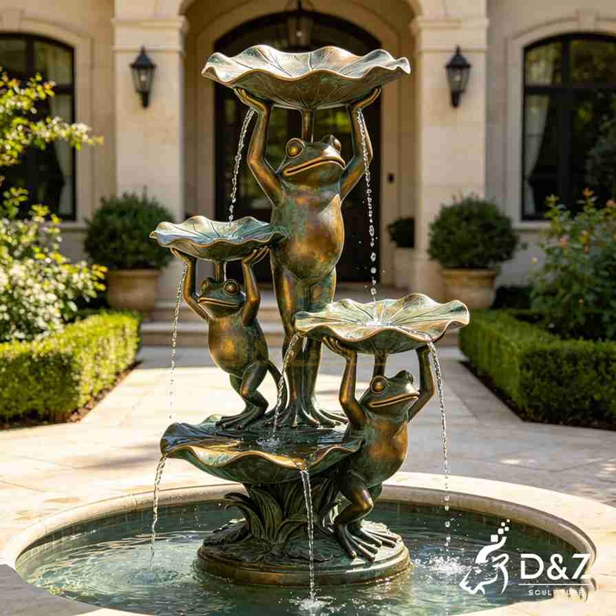 Bronze Frog Pond Fountain 5