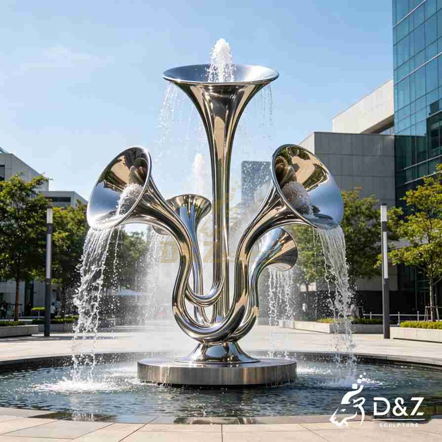 Metal Trumpet Fountain 2