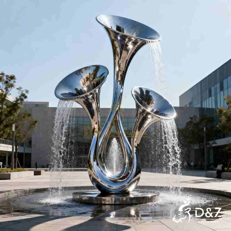 Metal Trumpet Fountain 4