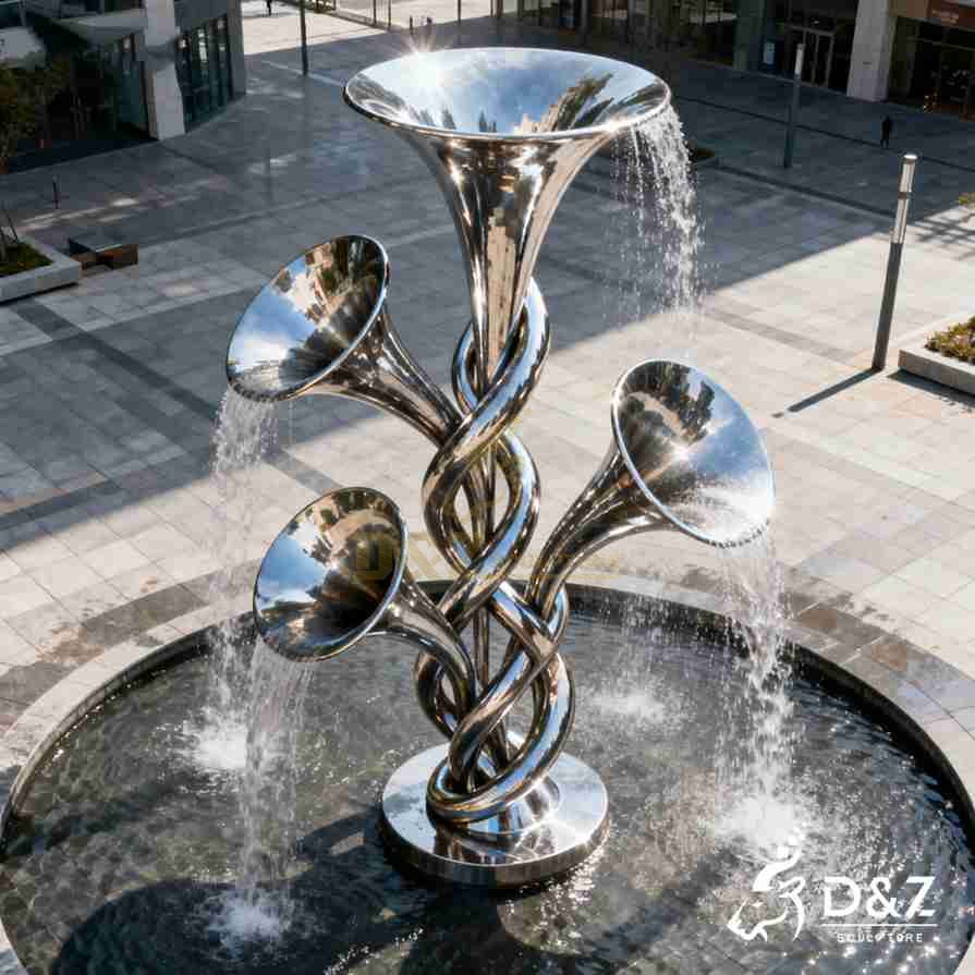 Metal Trumpet Fountain 6