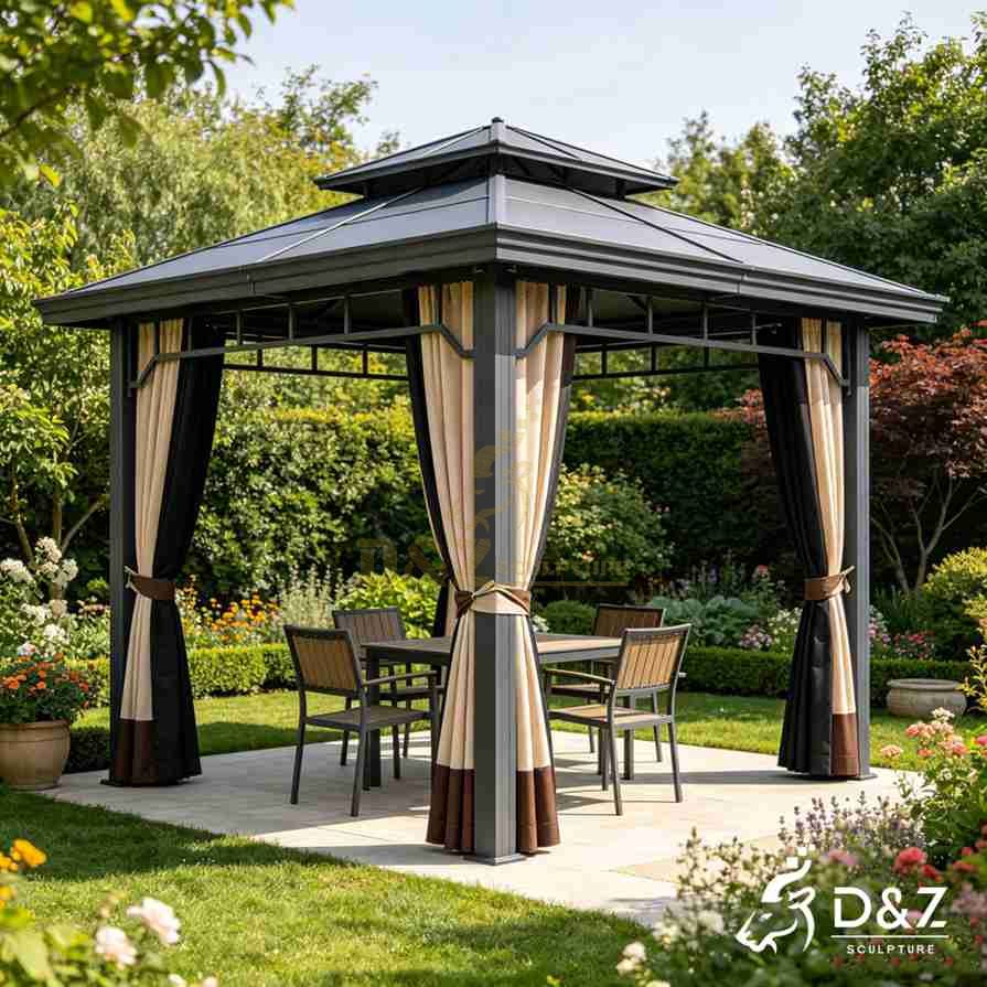 Square Double Roof Gazebo 1