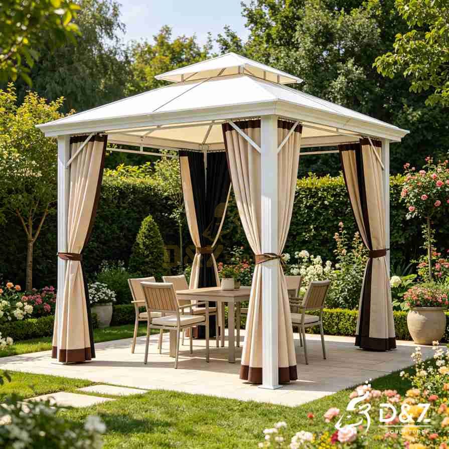Square Double Roof Gazebo 4