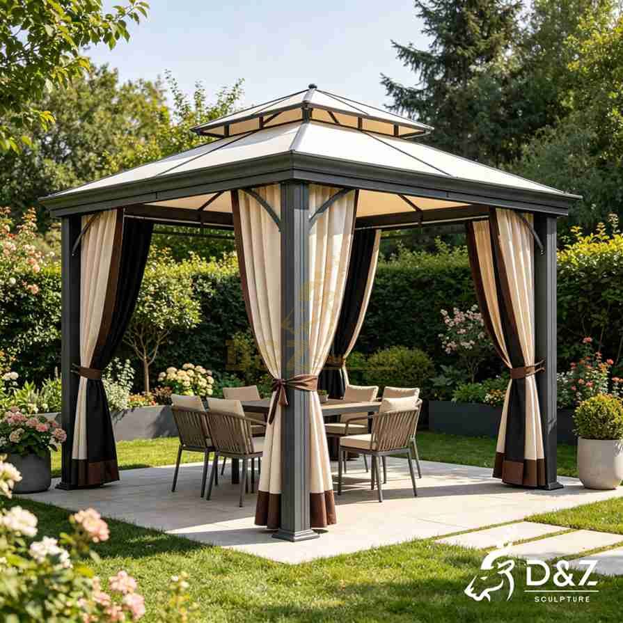 Square Double Roof Gazebo 6