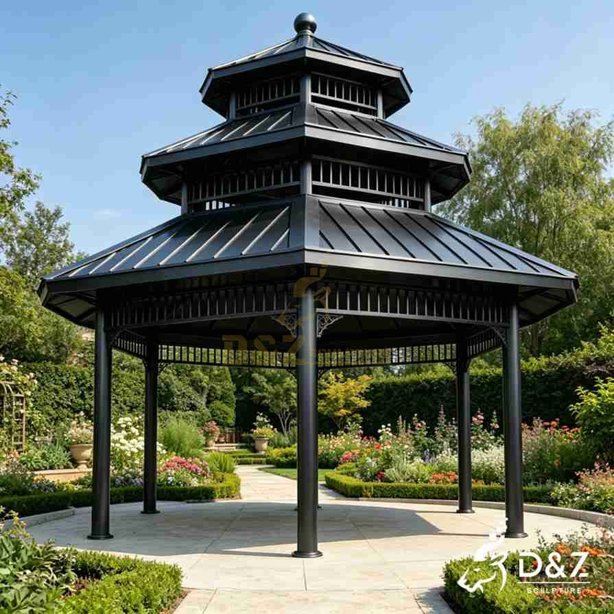 15-3 Luxury Large Outdoor Metal Gazebos for Landscape Projects