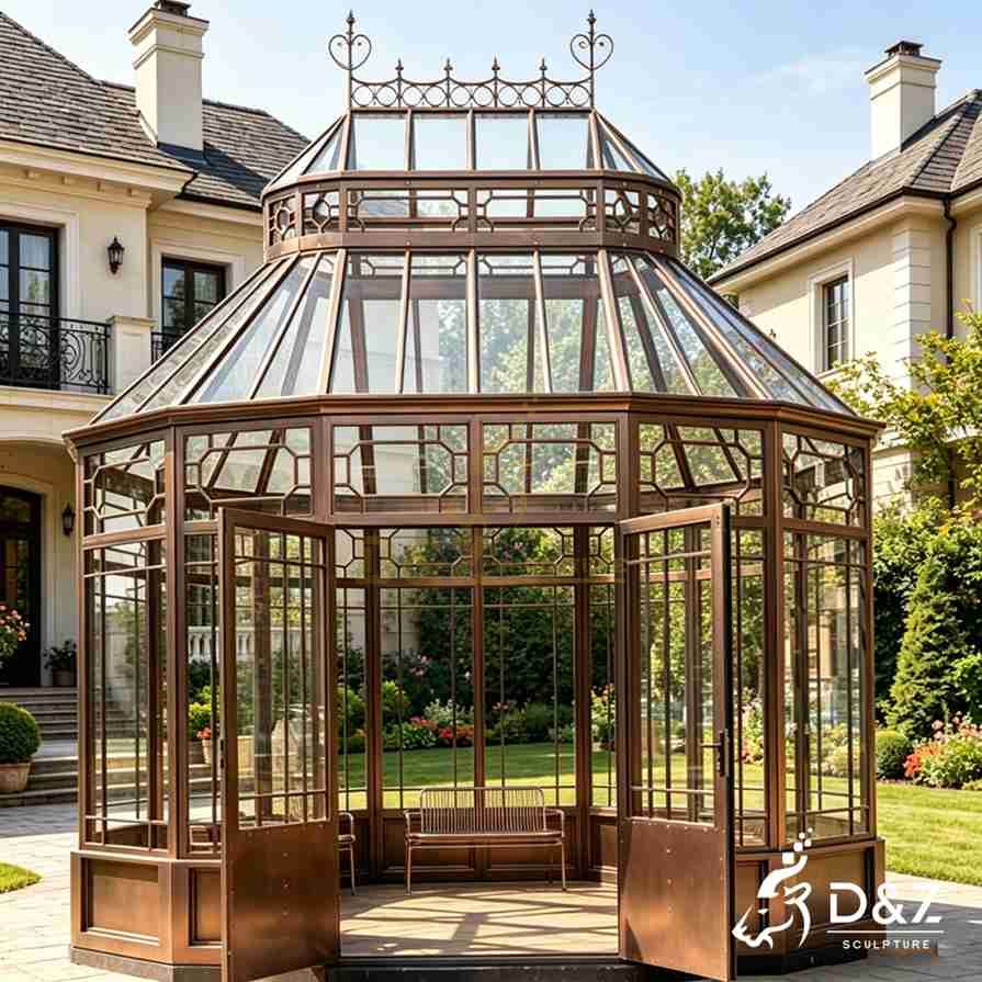 15-6 Luxury Large Outdoor Metal Gazebos for Landscape Projects