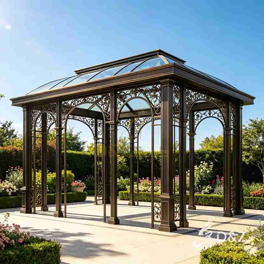 15-15 Luxury Large Outdoor Metal Gazebos for Landscape Projects