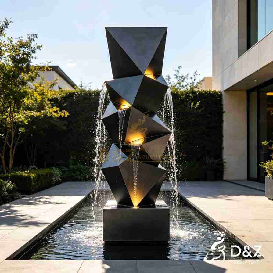 Metal Geometric Fountain 2 Metal Geometric Fountain 2