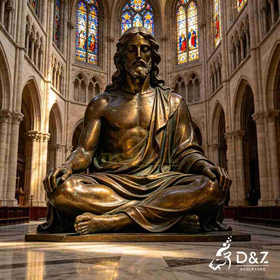 The peace of christ jesus meditating statue 2 The peace of christ jesus meditating statue 2