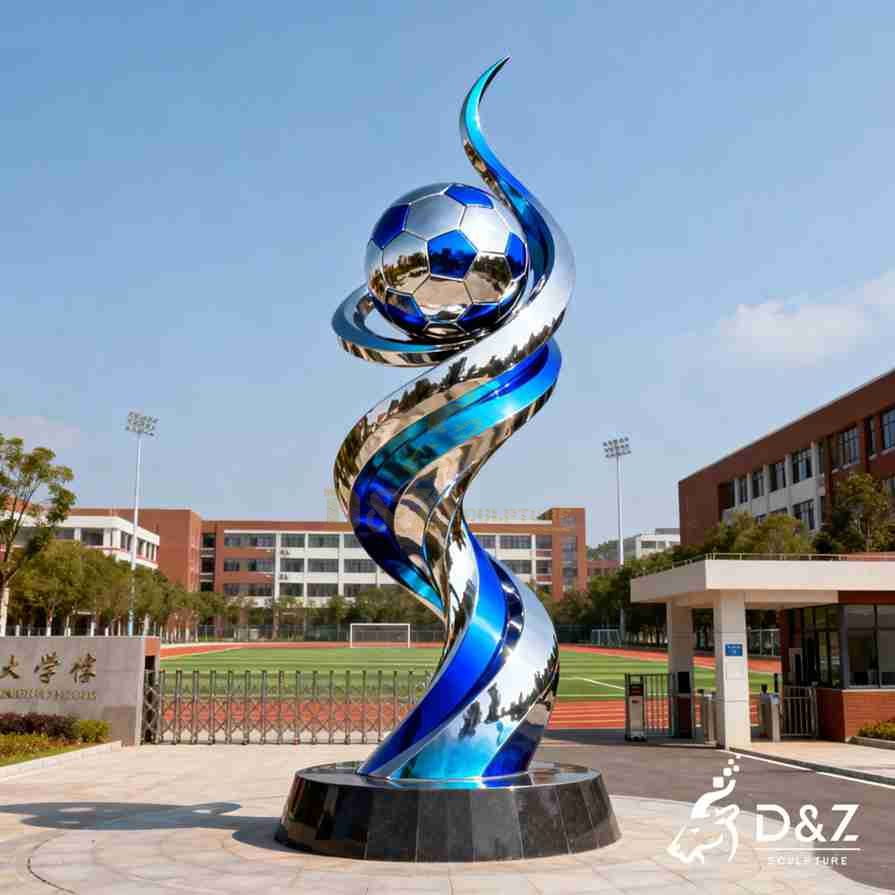 Levitating Football Sculpture3