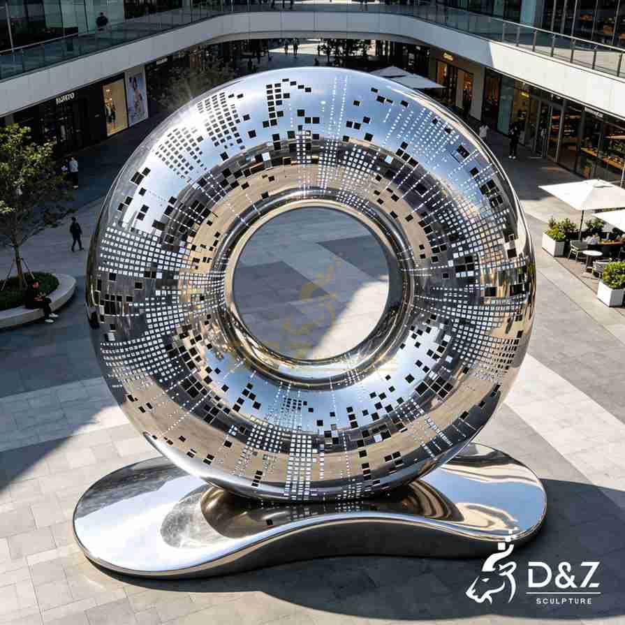 Metal Donut Sculpture 4 Metal Donut Sculpture 4