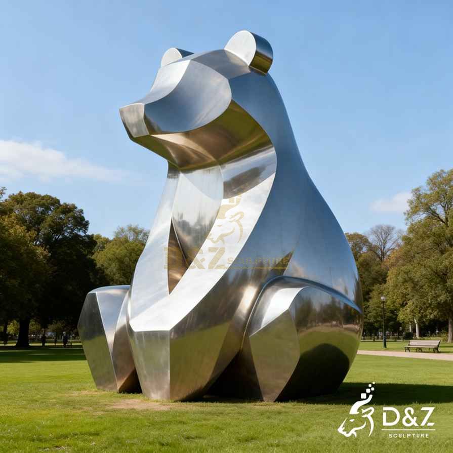 Metal Abstract Bear Sculpture 1 Metal Abstract Bear Sculpture 1