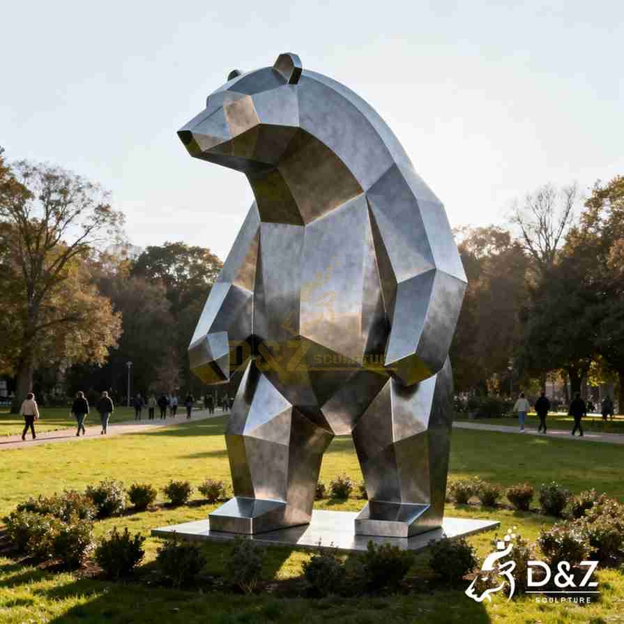 Metal Abstract Bear Sculpture 3 Metal Abstract Bear Sculpture 3